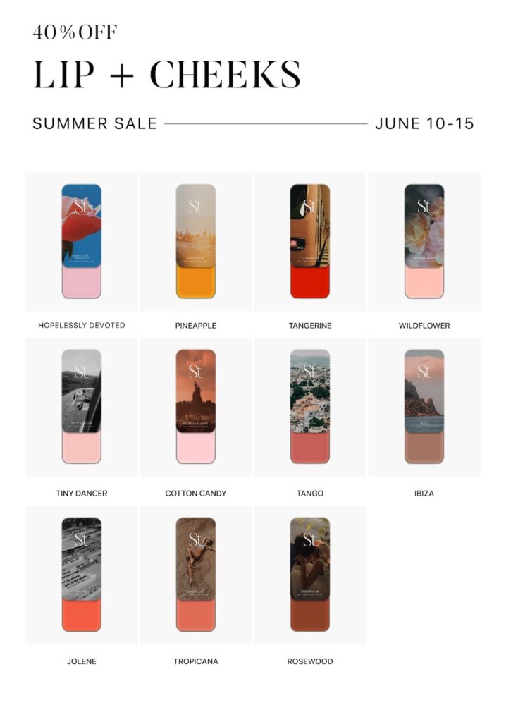 Seint Summer Sale on lip+cheeks