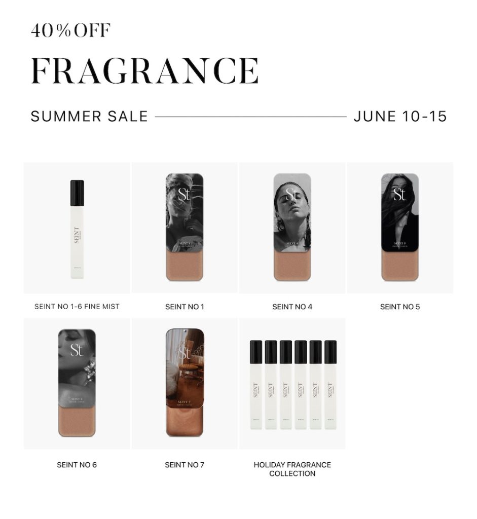 seint summer sale on fragrances