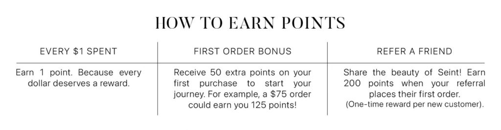 Earn Free Products with the Seint Customer Loyalty Program